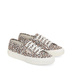 Superga 2750 Print Sneakers - Light Classic Leopard Avorio. Front view.