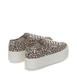 Superga 2790 Print Sneakers - Lt Classic Leopard Avorio. Back view.