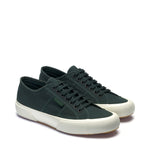 Superga 2750 Og Sneakers - Green Dk Forest Avorio. Front view.