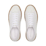 Superga 2790 Rope Macrame Rhombus Sneakers - White. Top view.