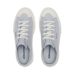 Superga 2630 Stripe Sneakers - Grey Lilla Avorio. Top view.
