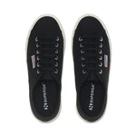Superga 2740 Platform Sneakers - Black Avorio. Top view.