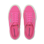 Superga 2750 Cotu Classic Sneakers - Neon Pink Avorio. Top view.