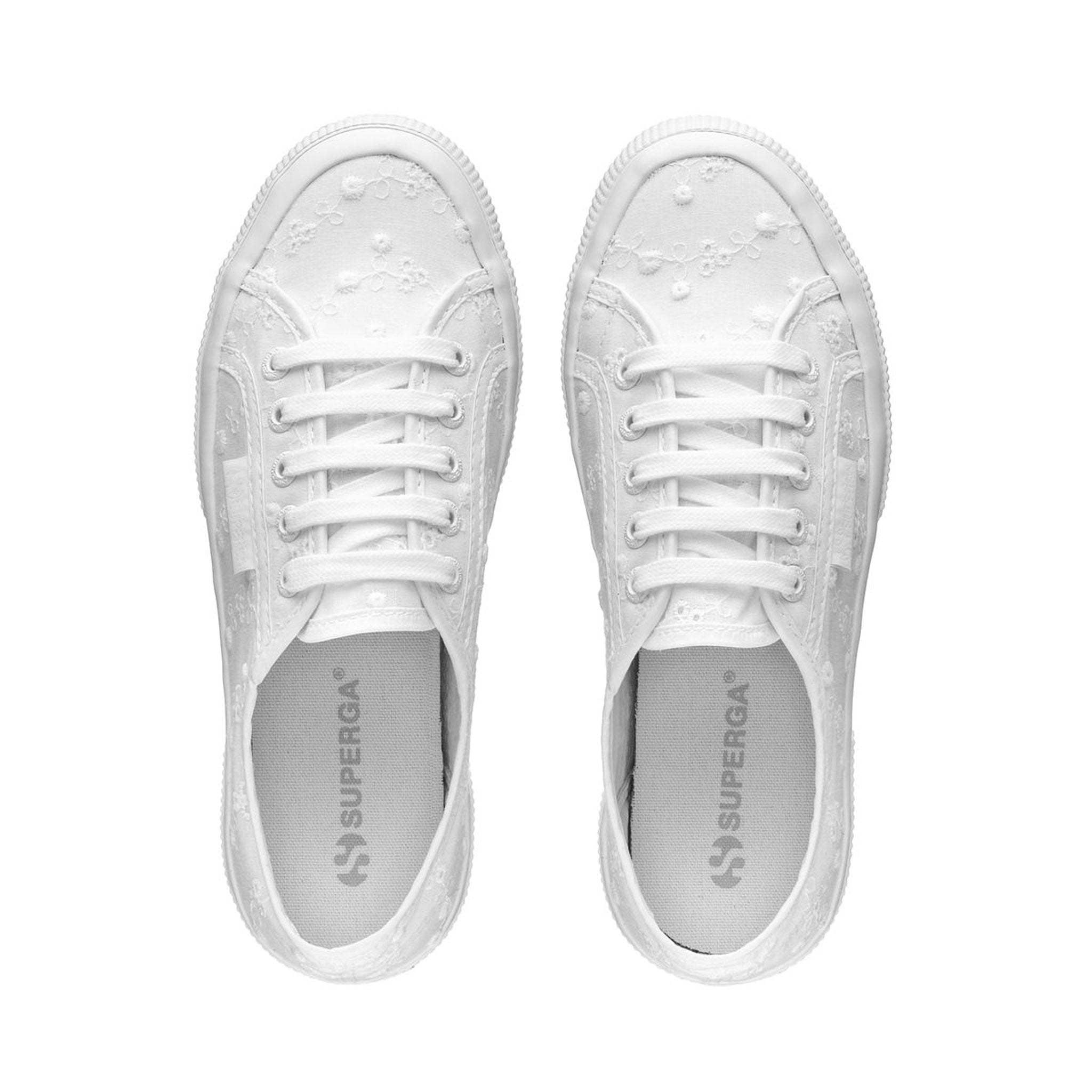 Superga 2750 Sangallo Sneakers - Total White. Top view.