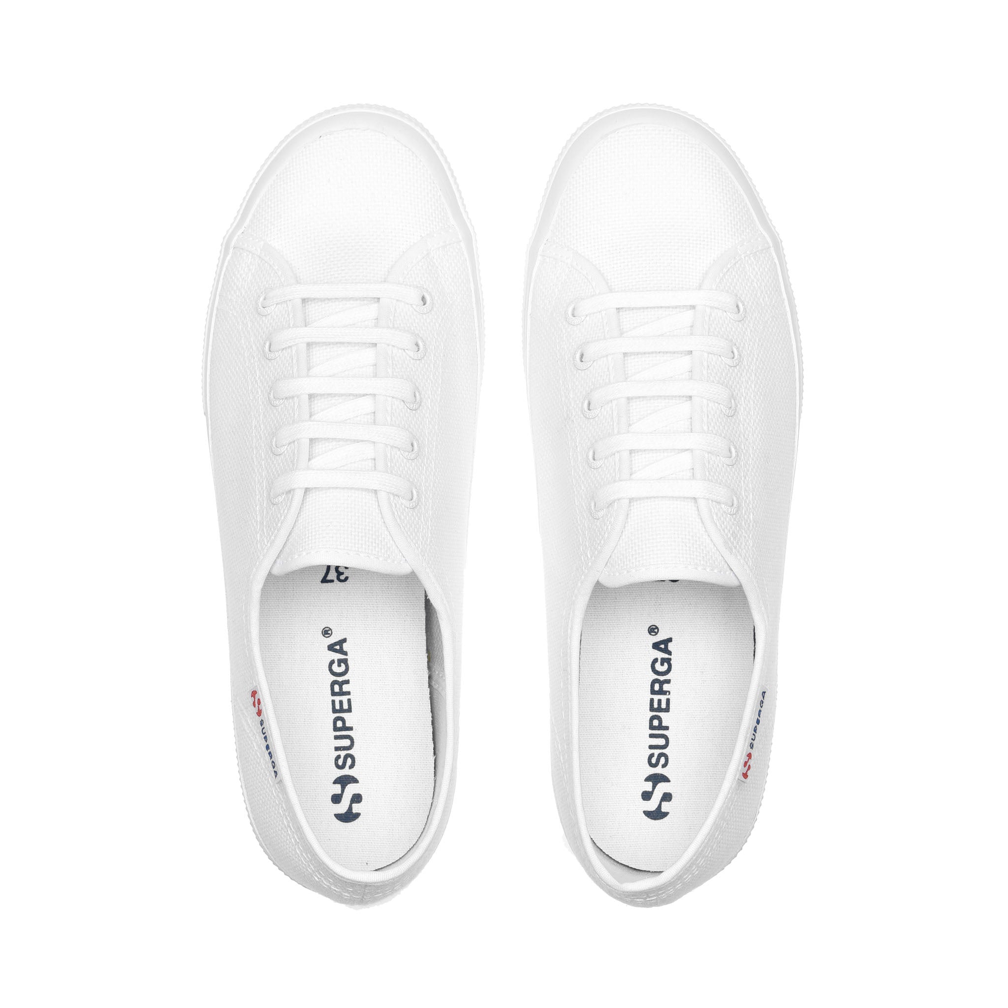 Superga 2725 Nude Sneakers - White Nude. Top view.