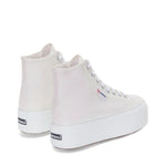 Superga 2708 High Top Lam√© Sneakers - Iridescent. Back view