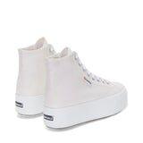 Superga 2708 High Top Lam√© Sneakers - Iridescent. Back view