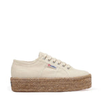 Superga 2790 Rope Sneakers - Beige Raw. Side view.