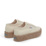 Superga 2790 Rope Sneakers - Beige Raw. Back view.