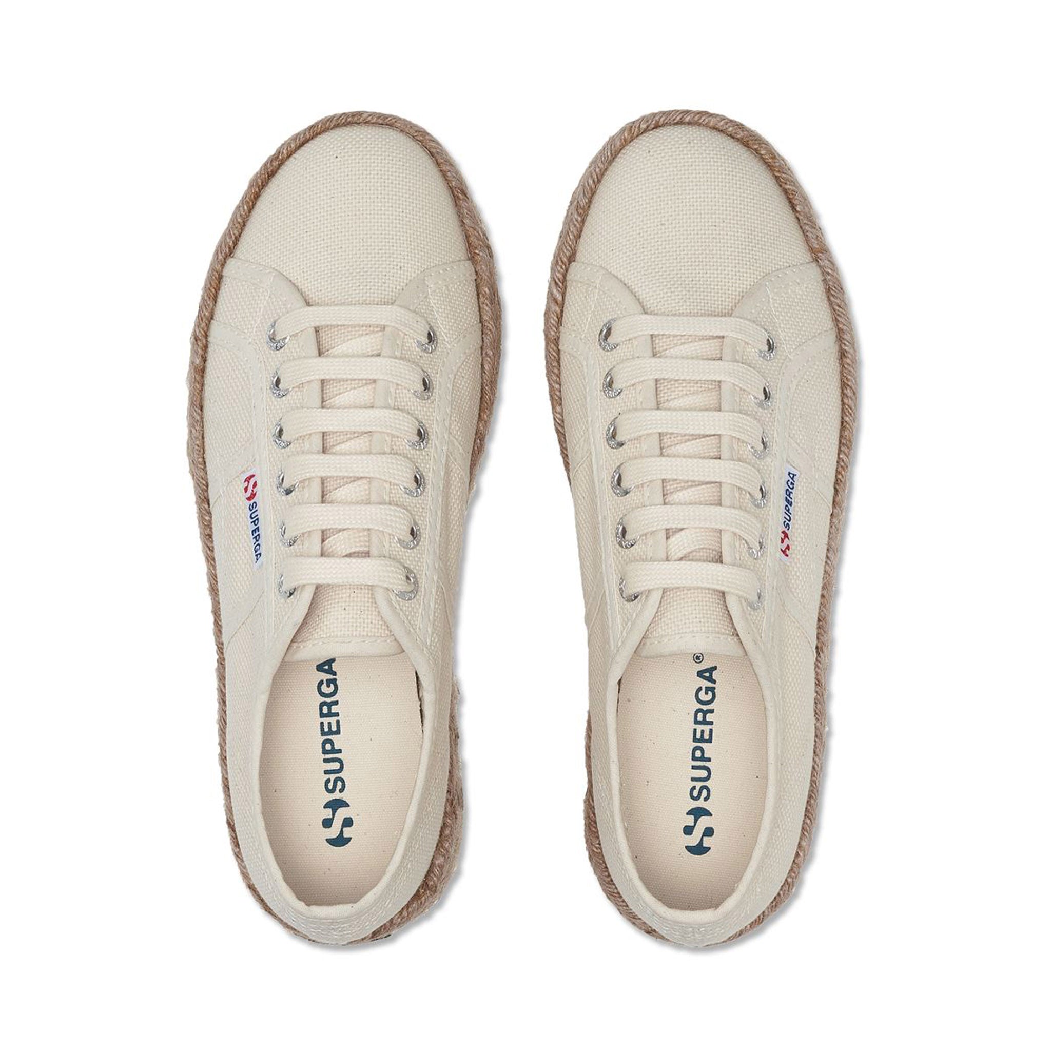 Superga 2790 Rope Sneakers - Beige Raw. Top view.