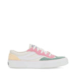 Superga 2941 Revolley Terry Cloth Sneakers - Pink White Icing Green Sage. Side view.