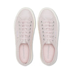 Superga 2740 Platform Pearl Matte Canvas Sneakers - Violet Hushed Avorio. Top view.