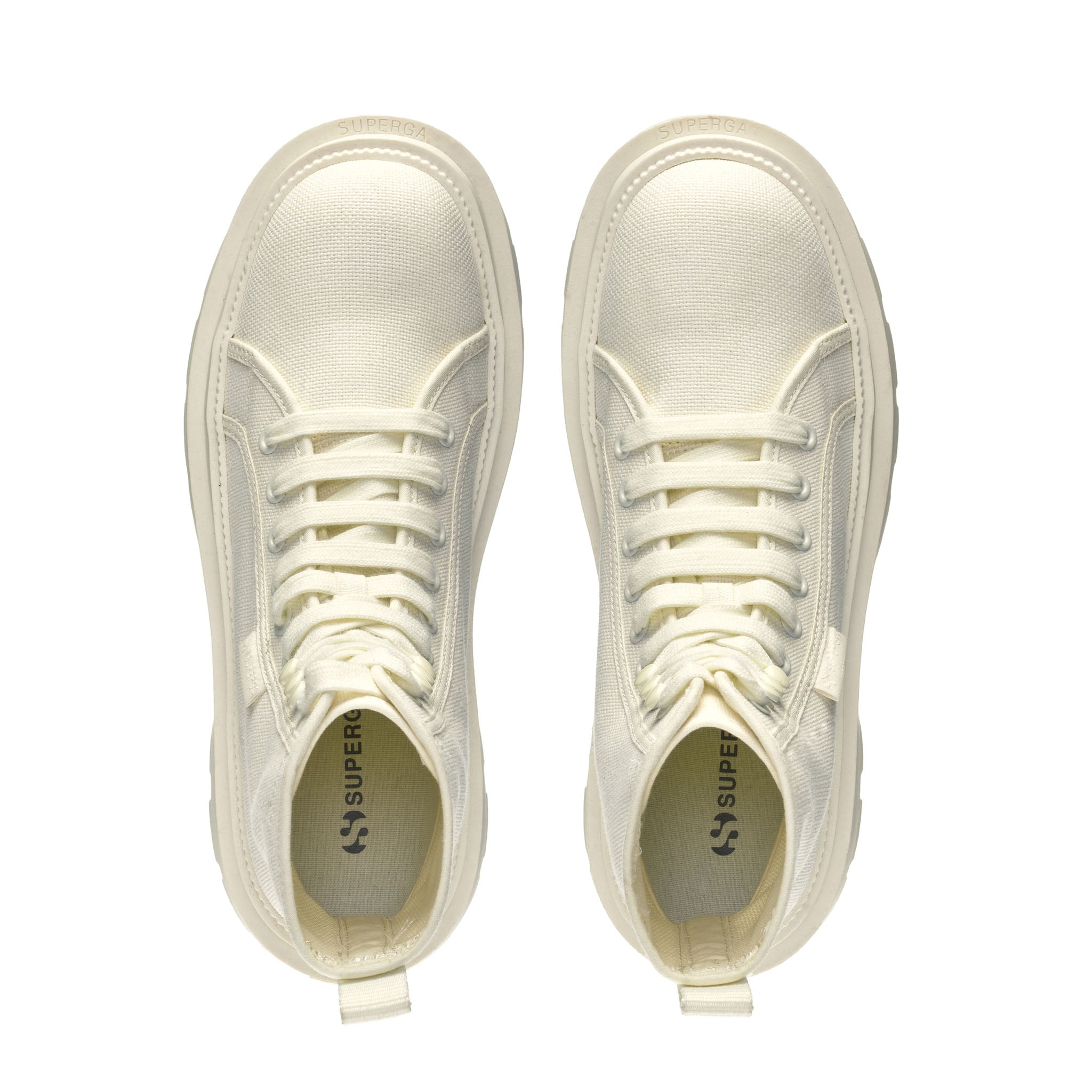 Superga 3051 Alpina Apex Boots - Total Beige Natural. Top view.