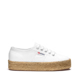 Superga 2730 Rope Sneakers - White. Side view.