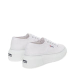 Superga 2287 Bubble Sneakers - White Grey Ash. Back view