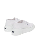 Superga 2287 Bubble Sneakers - White Grey Ash. Back view