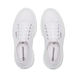 Superga 2287 Bubble Sneakers - White Grey Ash. Top view.