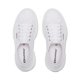 Superga 2287 Bubble Sneakers - White Grey Ash. Top view.