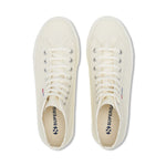 Superga 2708 High Top Sneakers - Beige Natural Avorio. Top view.