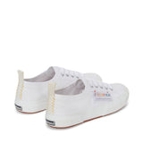 Superga 2750 Happy Label Sneakers - White Multicolor Flower Label. Back view