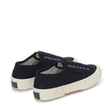 Superga 2750 Og Wool Deadstock Sneakers - Blue Navy. Back view.