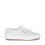 Superga 2750 Lam√© Sneakers - Silver. Side view.