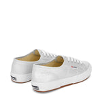 Superga 2750 Lam√© Sneakers - Silver. Back view.