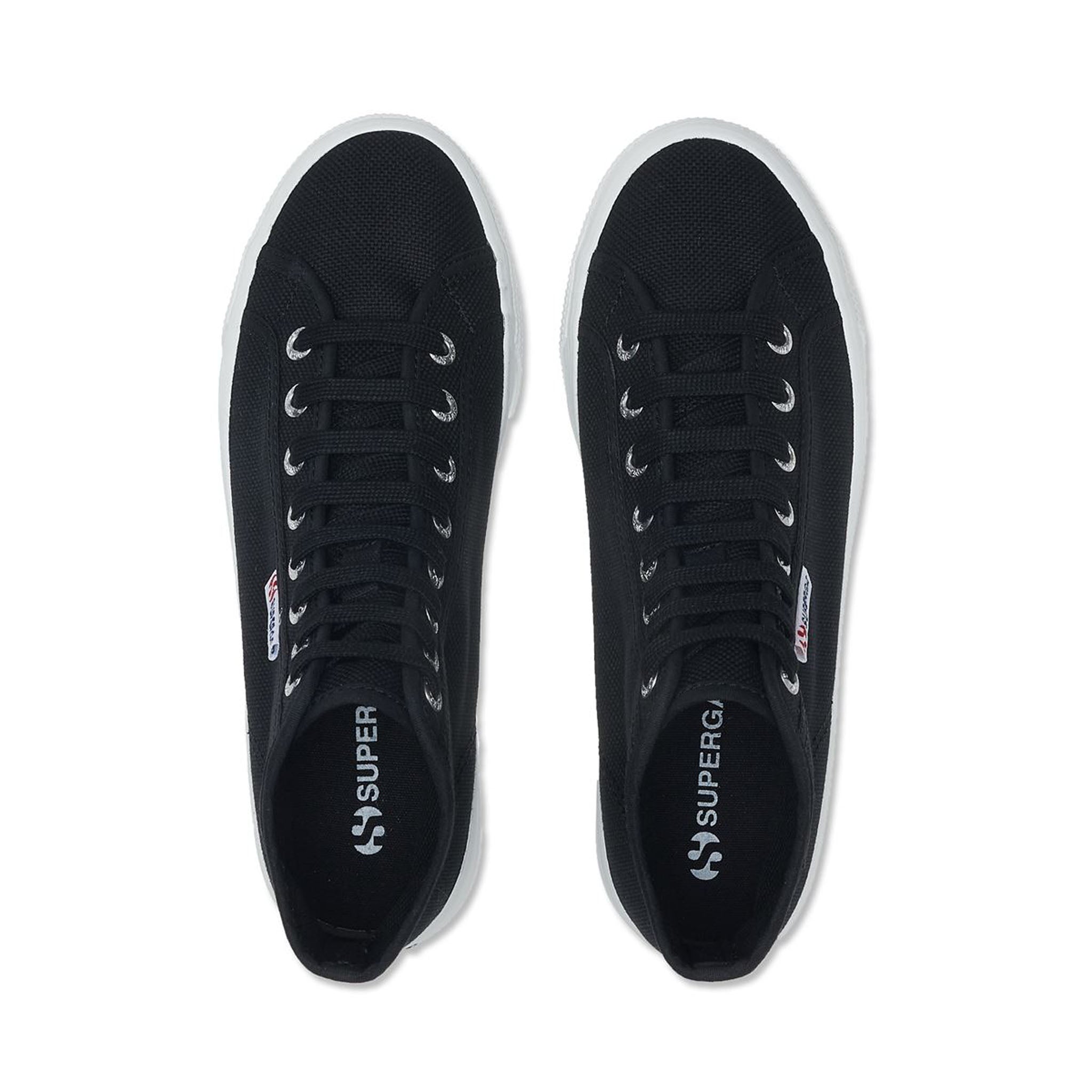 Superga 2708 High Top Sneakers - Black. Top view.