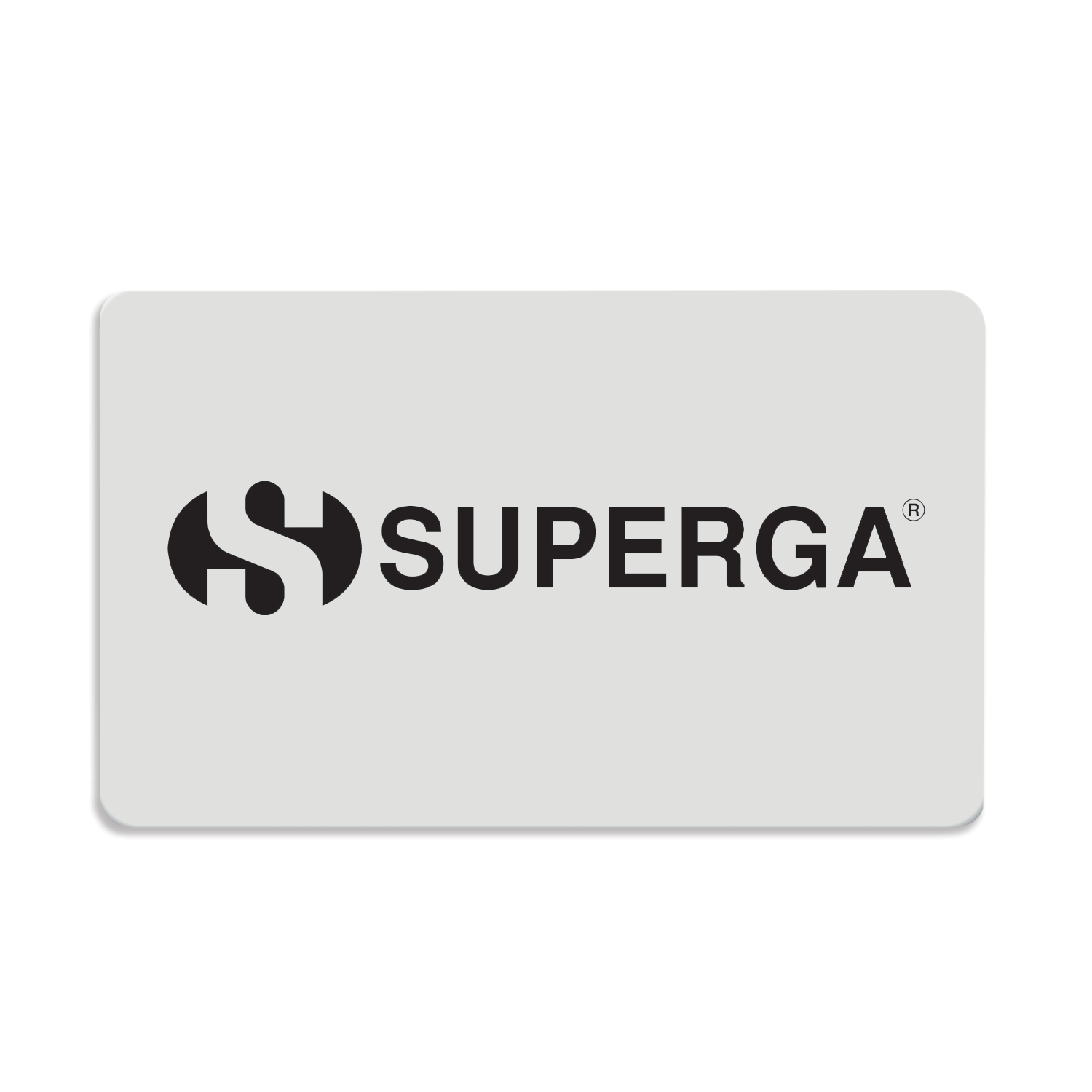 Superga Gift Card. Side view.