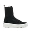 Superga 2641 Alpina High Top Boots - Matte Black. Side view.