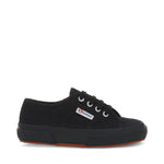 Superga 2750 Kids Jcot Classic Sneakers - Full Black. Side view.