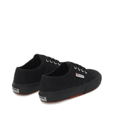 Superga 2750 Kids Jcot Classic Sneakers - Full Black. Back view.