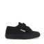 Superga 2750 Kids Cotjstrap Classic Sneakers - Full Black. Side view.