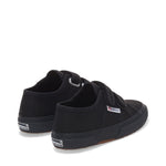 Superga 2750 Kids Cotjstrap Classic Sneakers - Full Black. Back view.