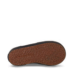 Superga 2750 Kids Cotjstrap Classic Sneakers - Full Black. Bottom view.