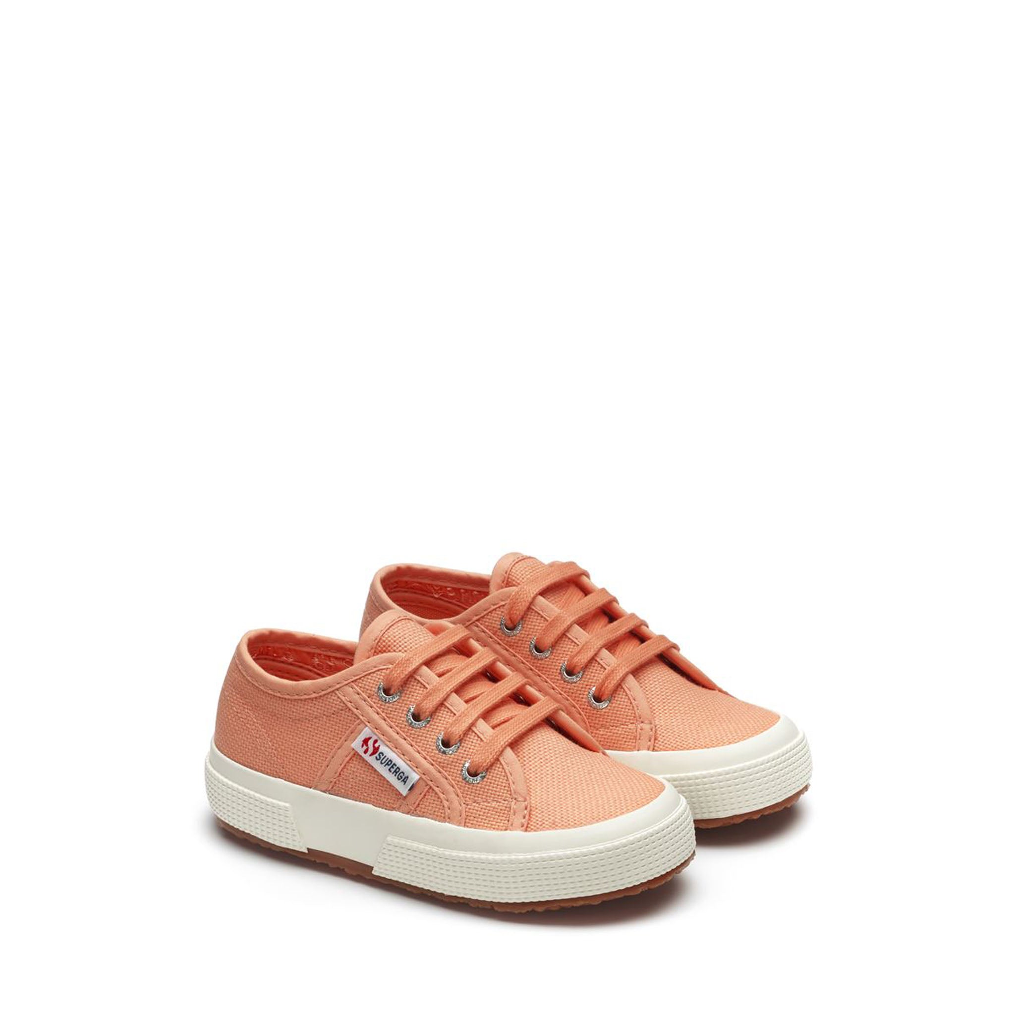 Superga 2750 Kids Jcot Classic Sneakers - Coral. Front view.