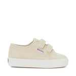 Superga 2730 Kids Straps Sneakers - Eggshell. Side view.