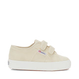 Superga 2730 Kids Straps Sneakers - Eggshell. Side view.