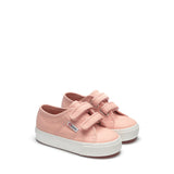 Superga 2730 Kids Straps Sneakers - Blush Pink. Front view.