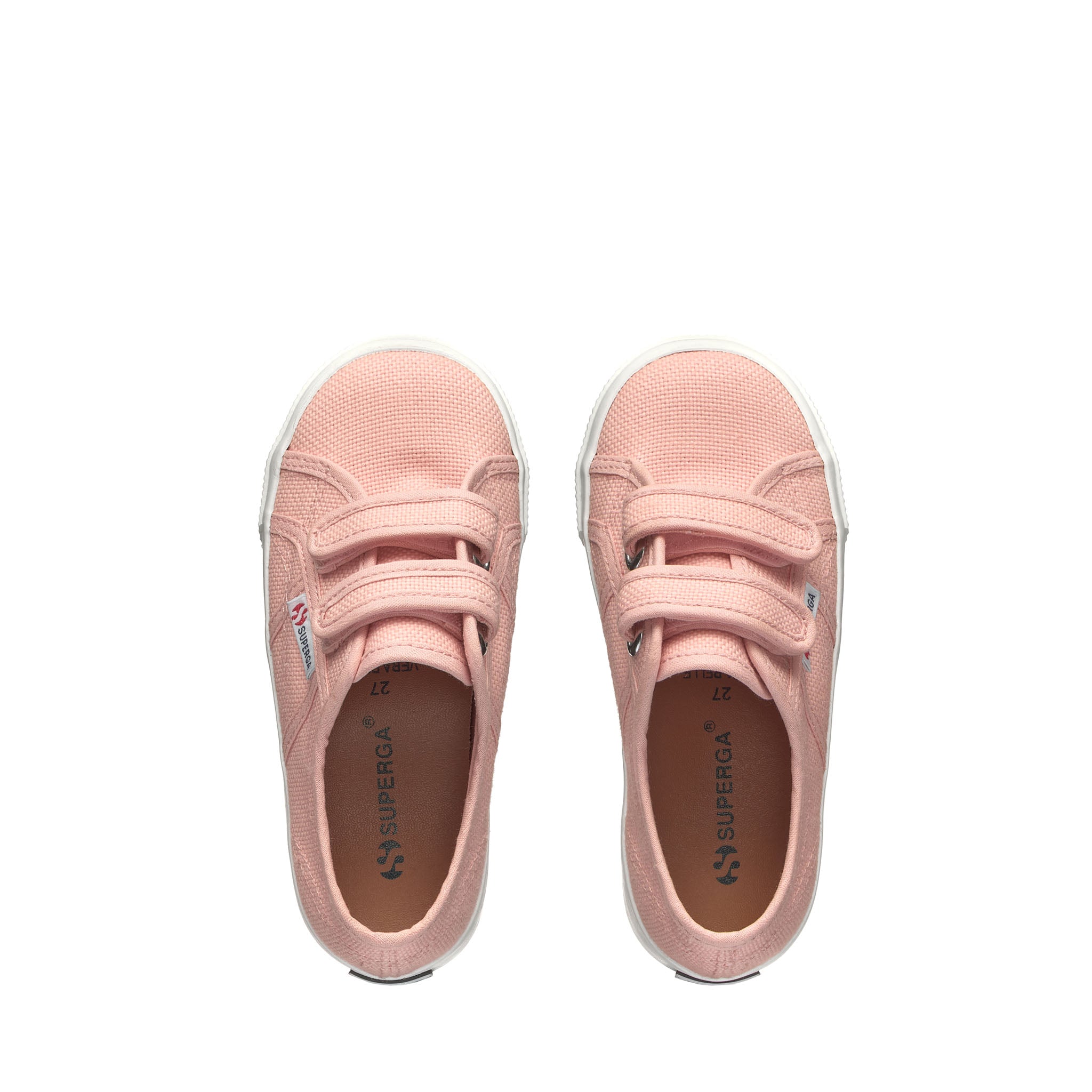 Superga 2730 Kids Straps Sneakers - Blush Pink. Top view.