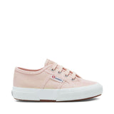 Superga 2750 Kids Lam√© Sneakers - Iridescent Pink. Side view.