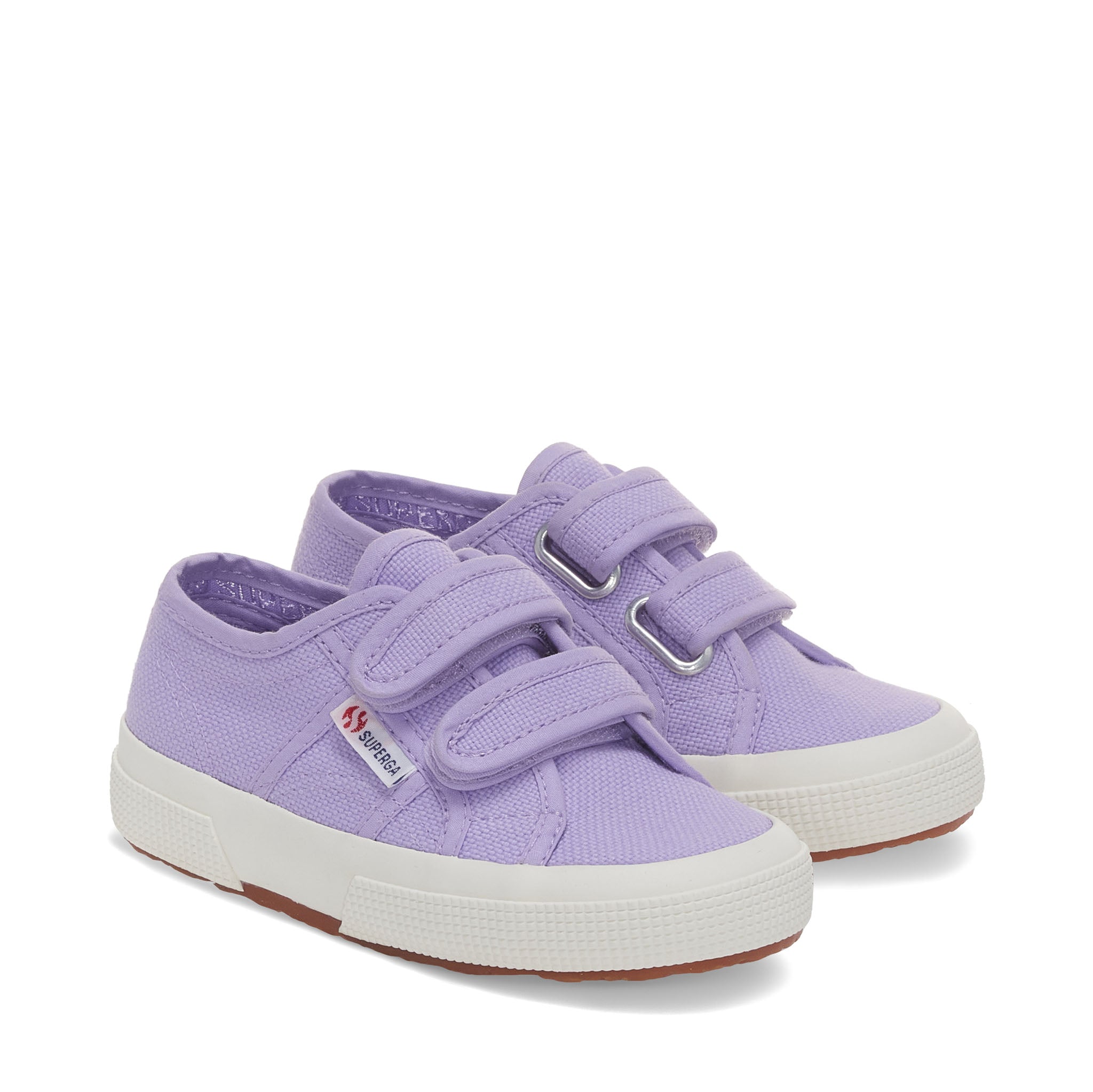 Superga 2750 Kids Cotjstrap Classic Sneakers - Violet Lilac. Front view.