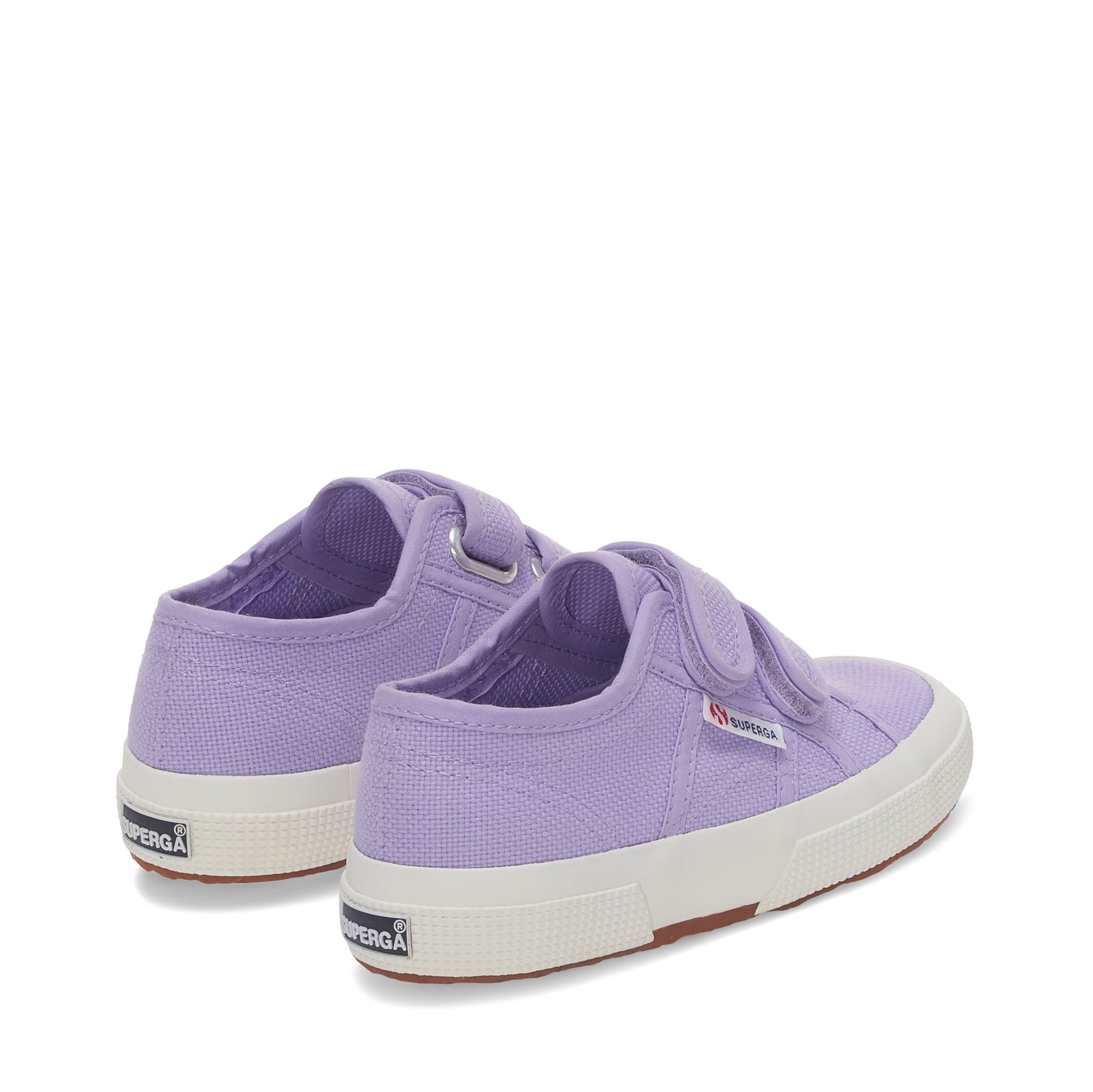 Superga 2750 Kids Cotjstrap Classic Sneakers - Violet Lilac. Back view.