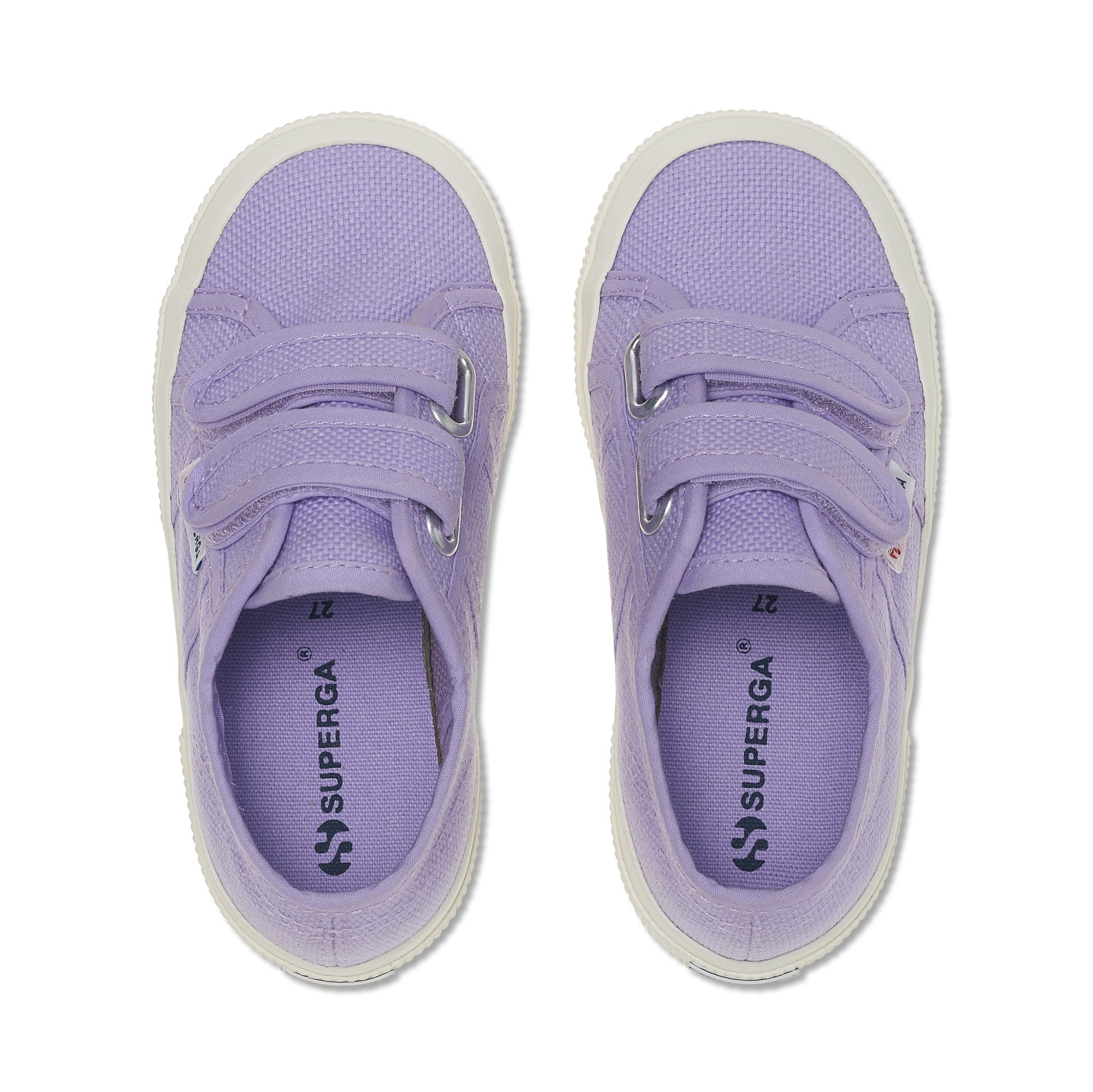 Superga 2750 Kids Cotjstrap Classic Sneakers - Violet Lilac. Top view.