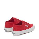 Superga 2750 Kids Jcot Classic Sneakers - Red White. Back view.