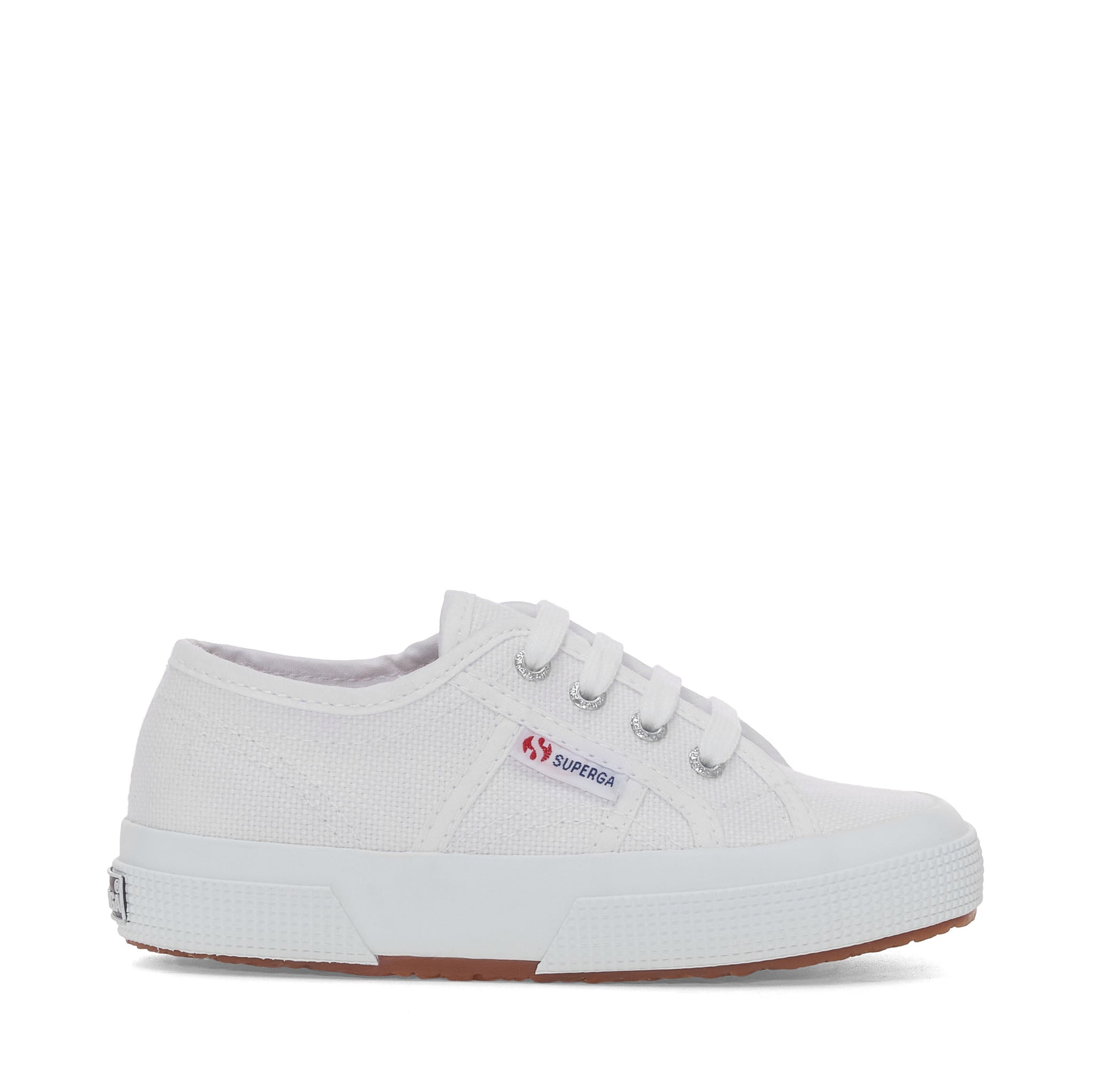 Superga 2750 Kids Jcot Classic Sneakers - White. Side view.