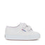 Superga 2730 Kids Straps Sneakers - White. Side view.