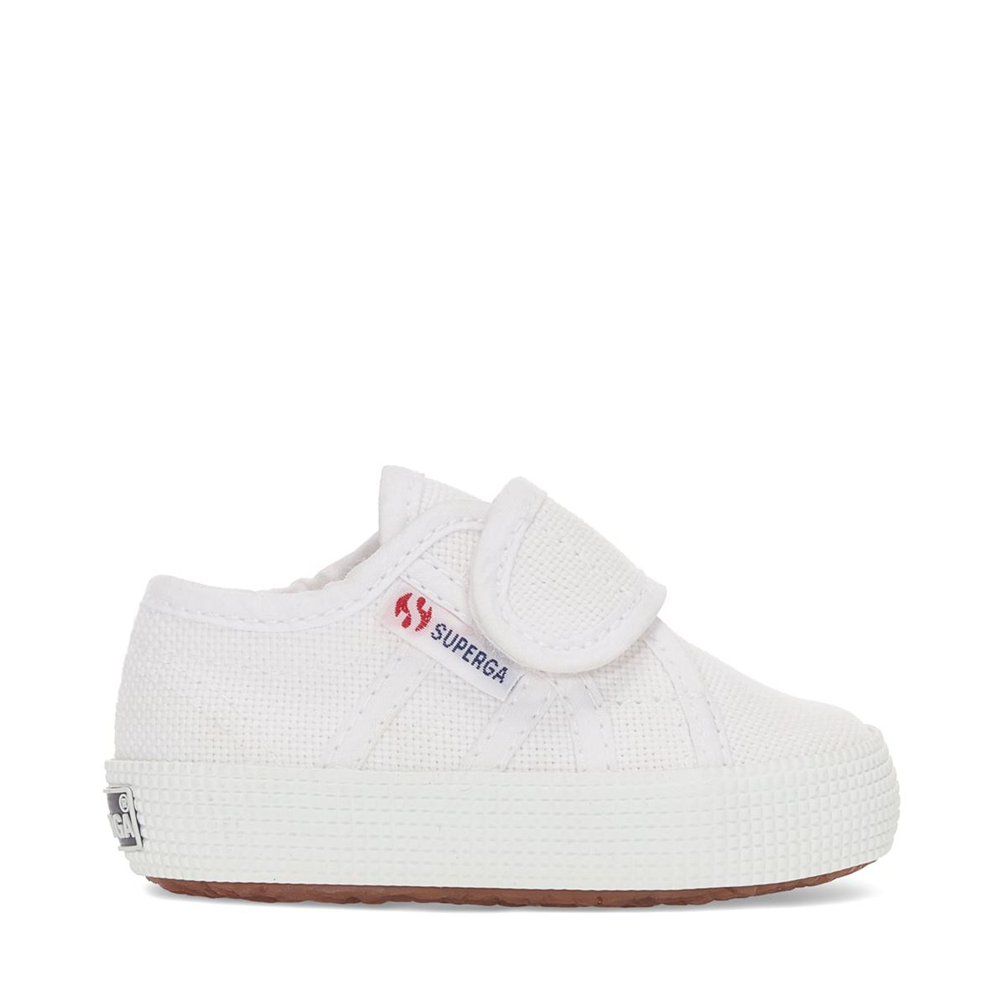 Superga 2750 Baby Easylite Straps Sneakers - White. Side view.