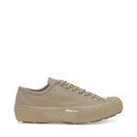 Superga 2434 BK Sateen Sneakers - Beige. Side view.