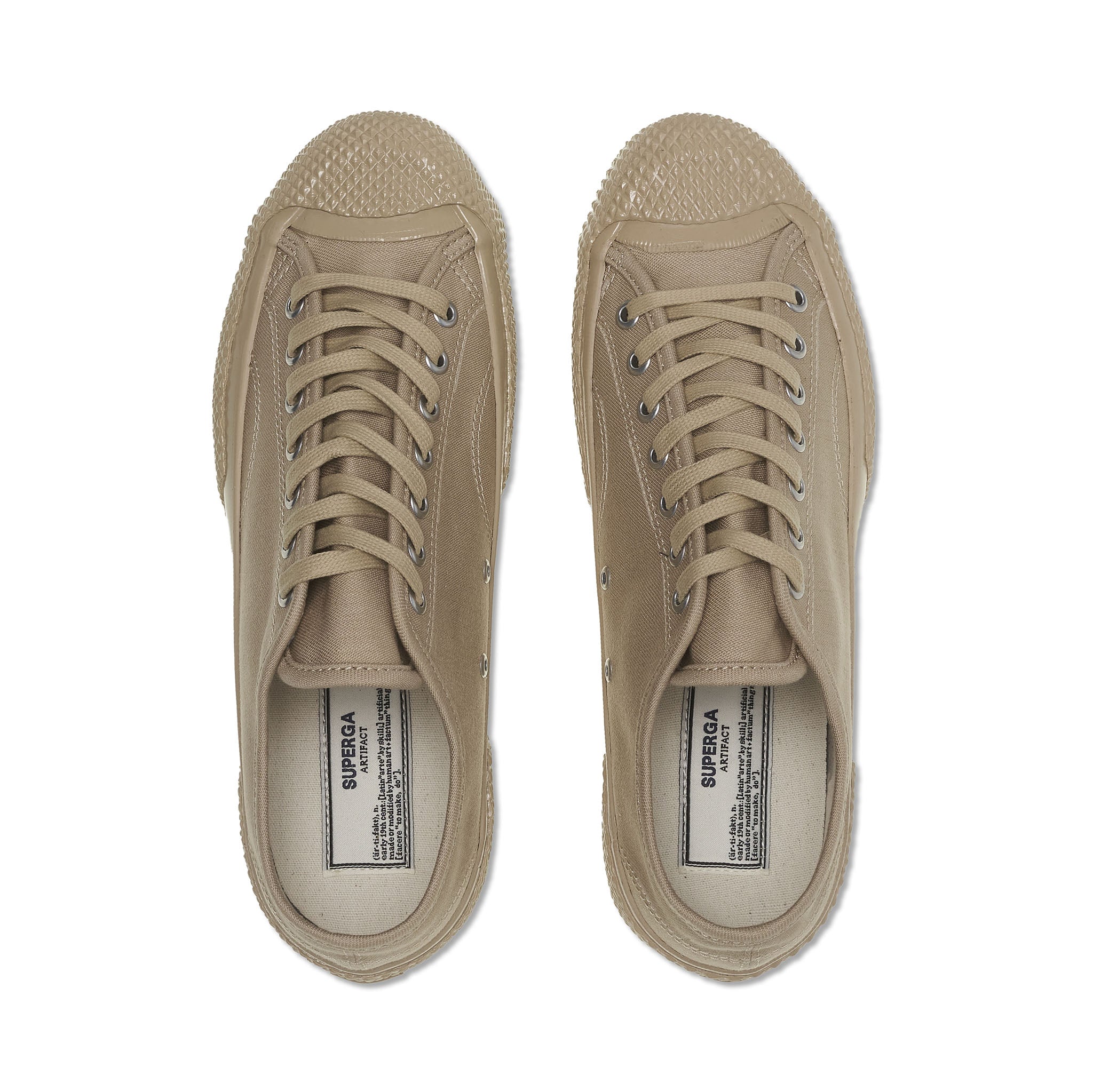 Superga 2434 BK Sateen Sneakers - Beige. Top view.